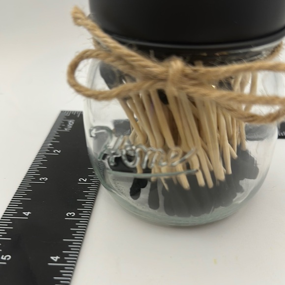 Black Lid Glass Jar with Matches - Picture 5 of 9